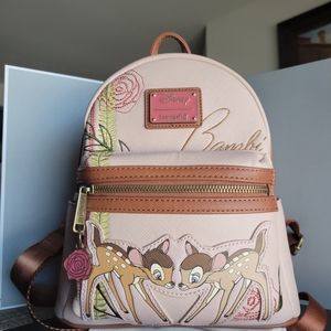 Loungefly Disney Bambi with roses mini backpack